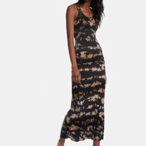 american twist tie dye maxi dress